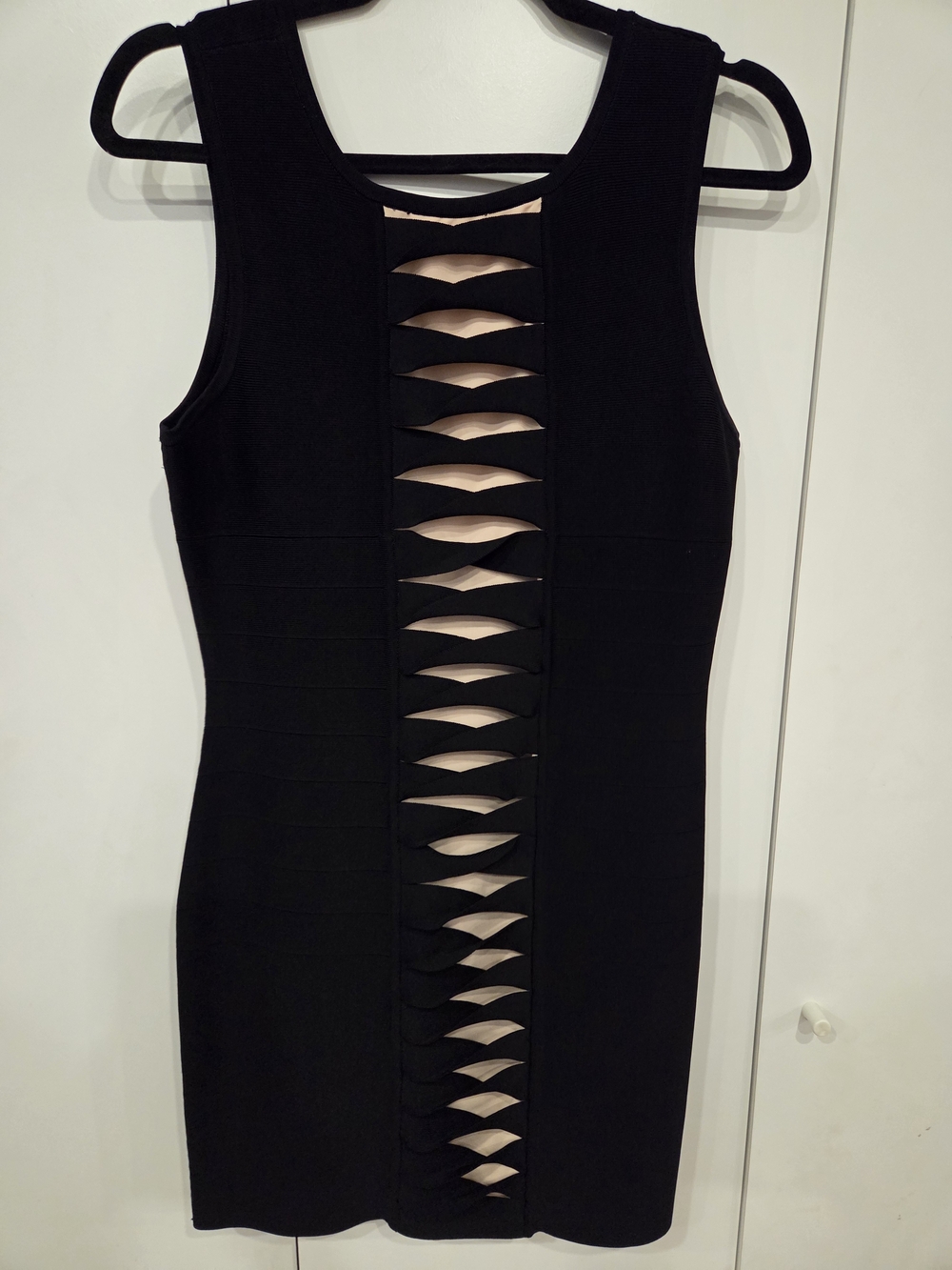 Marciano Black Mini Dress with Ladder Cutout